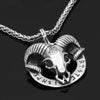 Odins-glory 60cm - 24inch Ram Necklace With Valknut Symbol