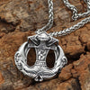 Odins-glory Raven Mjolnir Necklace