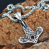 Odins-glory 60cm - 24inch Raven Mjolnir Necklace