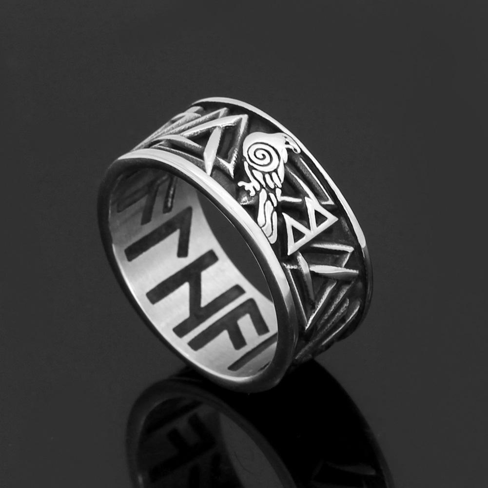 Odins-Glory Raven Rune Ring