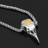 Odins-Glory Raven Skull Necklace