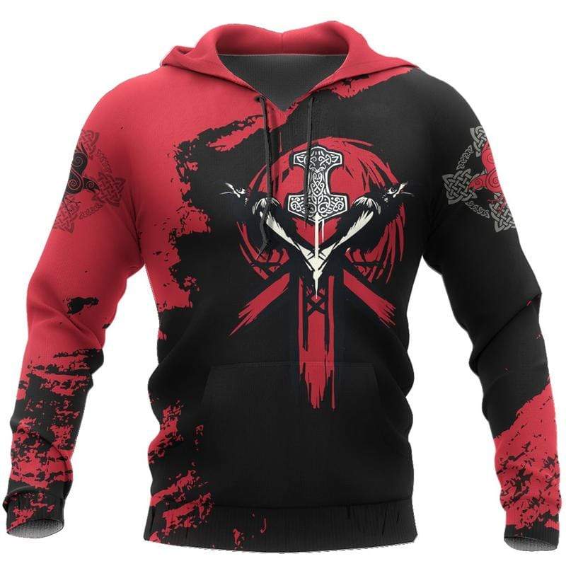 Vikings Roar Red Viking Hoodie – Mjolnir