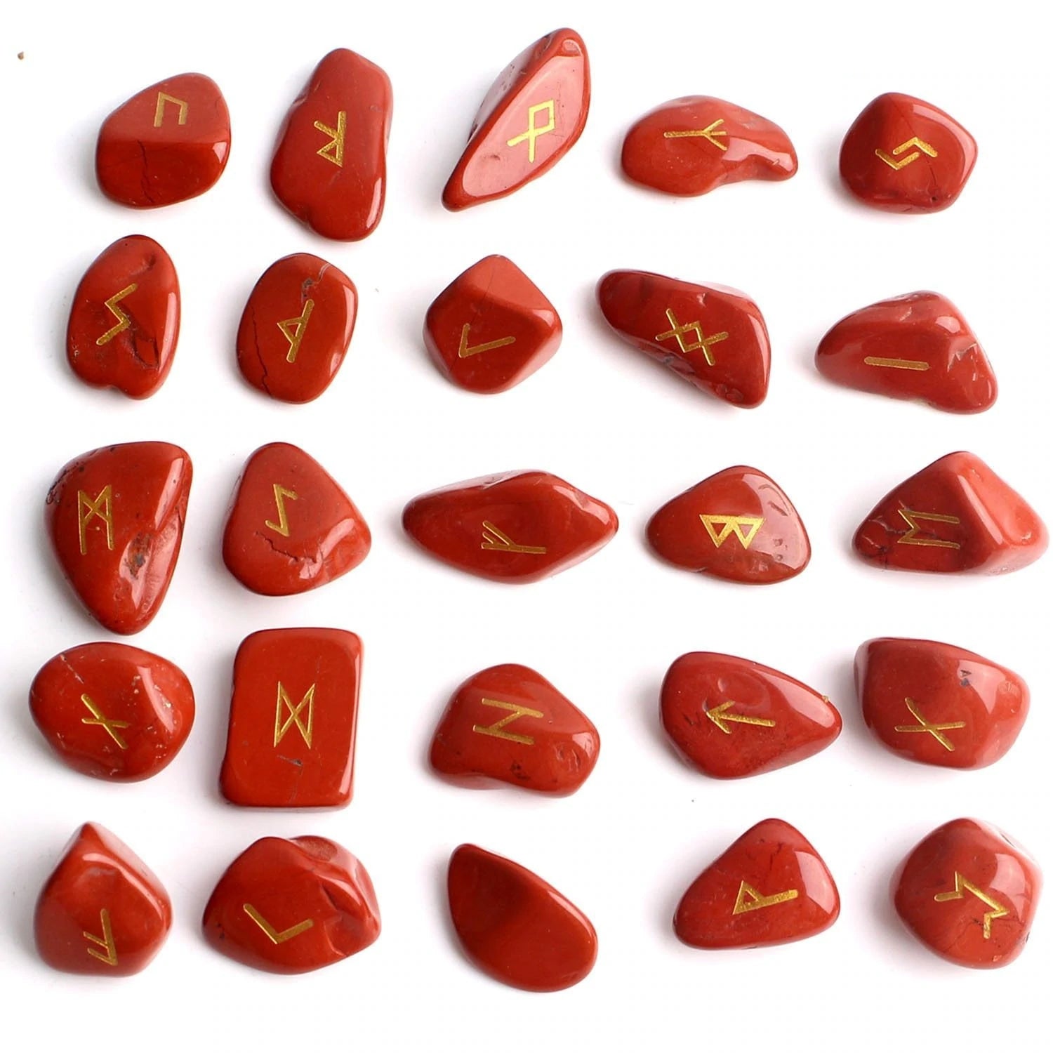 Red Jasper Rune Stones