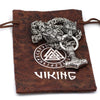 King Chain With Wolf Head &amp; Silver Mjolnir Pendant