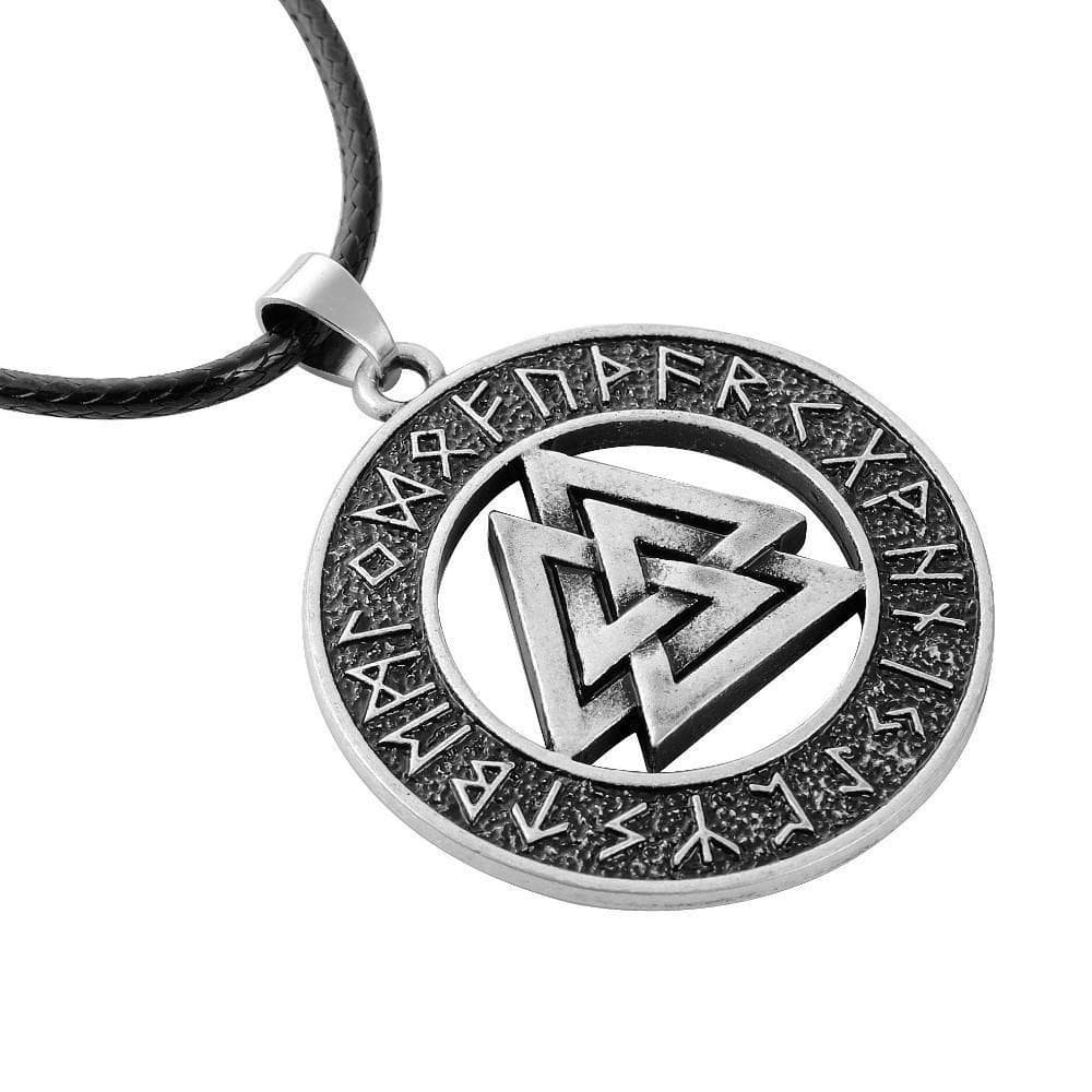 ageofvikings Sterling Silver Valknut Necklace