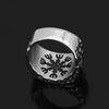 Odins-Glory Valknut Ring With Hidden Vegvisir Symbol