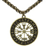 Odins-glory Metal Gold Vegvisir Pendant