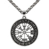 Odins-glory Metal Silver Vegvisir Pendant