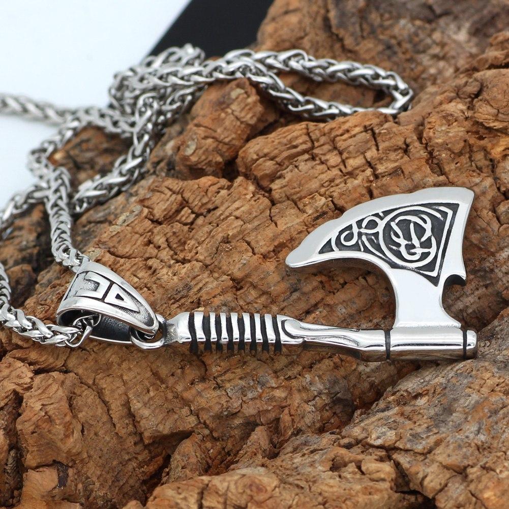 Odins-glory Steel Viking Axe Necklace