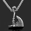 Odins-glory Steel Viking Axe Necklace With Valknut Symbol