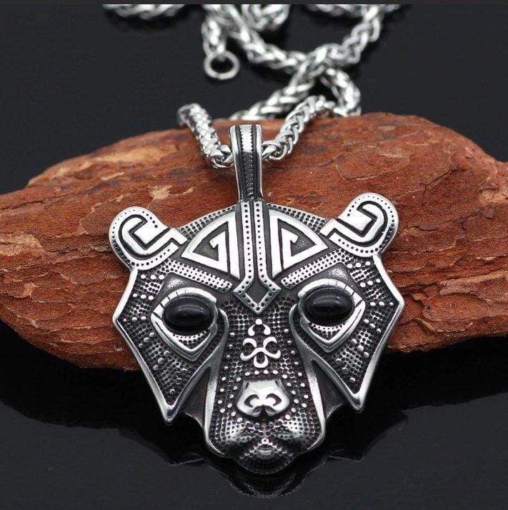 ageofvikings Silver/Chain Viking Bear Pendant