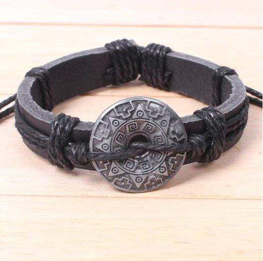 ageofvikings Brown Viking Leather Bracelet