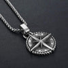 Odins-Glory Viking Vintage Compass Pendant with Chain