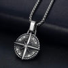 Odins-Glory Viking Vintage Compass Pendant with Chain