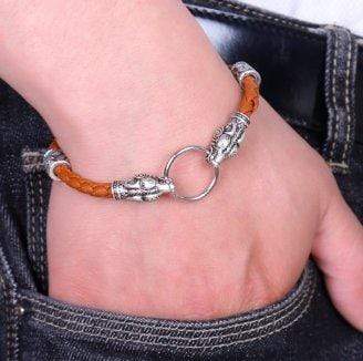 ageofvikings Viking Wolf Head Bracelet