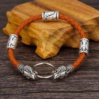 ageofvikings Viking Wolf Head Bracelet