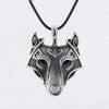 ageofvikings Silver Viking Wolf Head Necklace