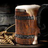 ageofvikings Viking Wooden Stainless Steel Tankard Mug